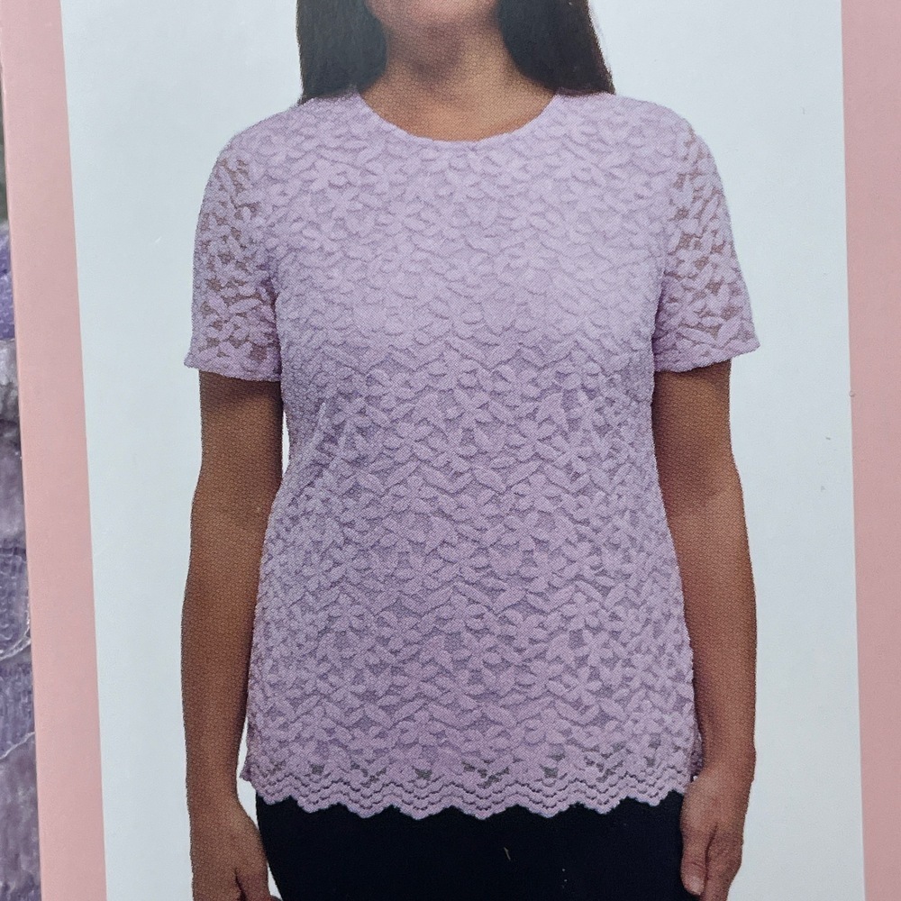 Teddi Rose Women's M Lace Blouse Purple d1212